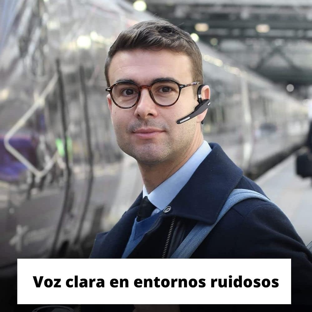 NK Wireless Bluetooth 5.0 Headphones, Hands-Free Headphones, Microphone, Clear Voice Technology, 100Mah Battery, Ultra Lightweight, Protective Case Included - Iphone and Android image number 5