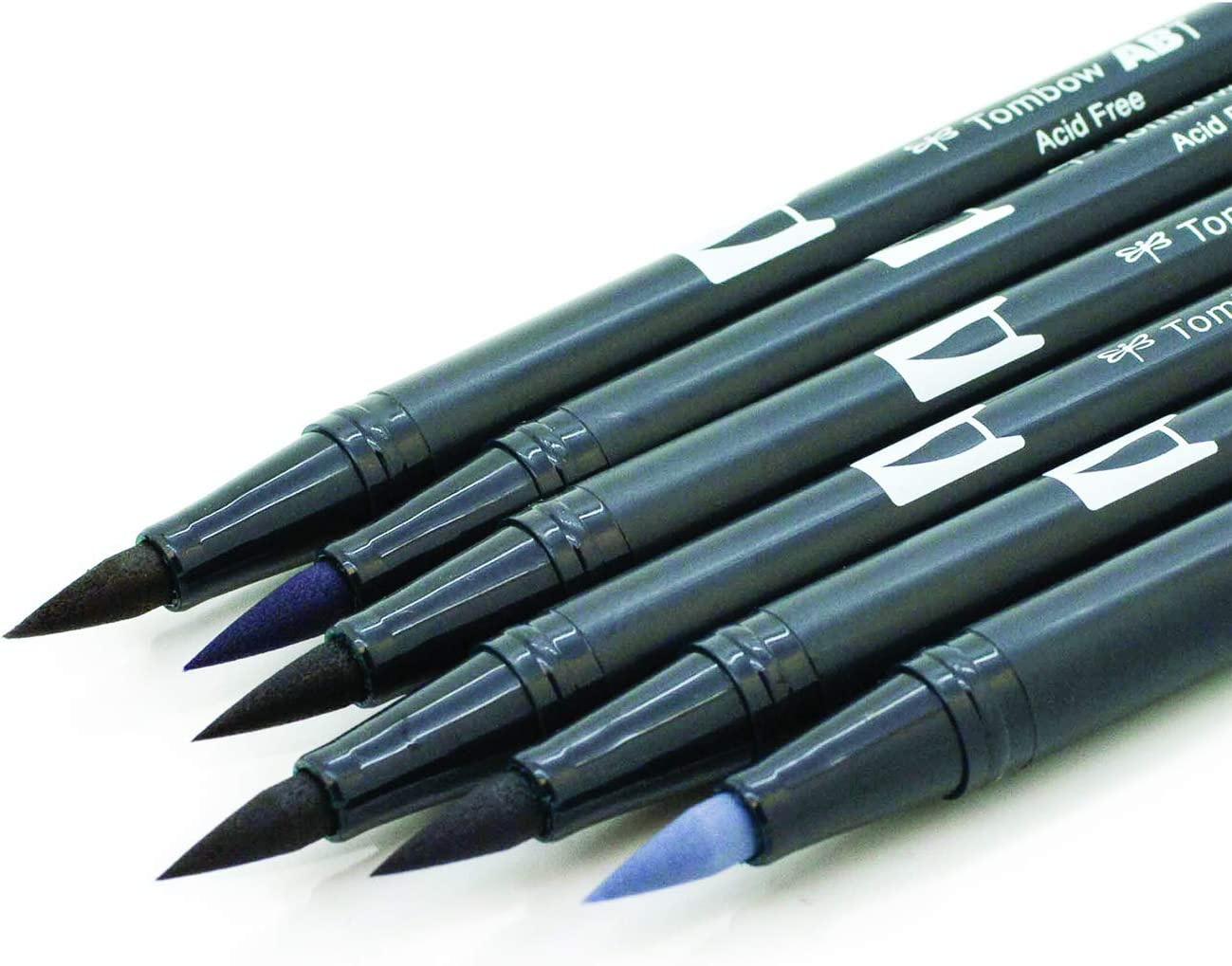 Tombow Dual Brush Pen Art Markers, Grayscale, 6-Pack, DBP6-56166 image number 4