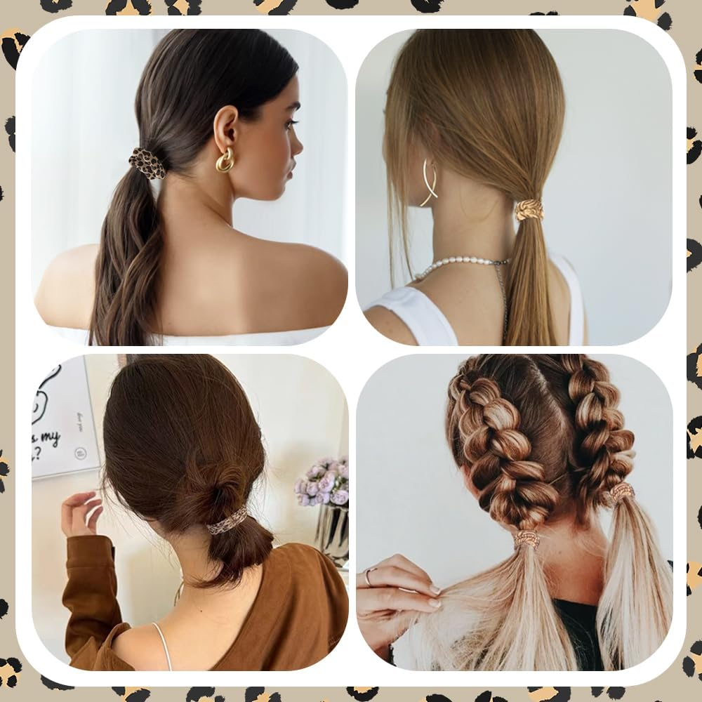 GIDWRIY Pack of 30 Women'S Hair Scrunchies, Hair Bands for Thin Hair, Braid Holder, Elastic, Hair Ties for Women, Hair Elastic Band, Soft, Hair Bobbles Girls Scrunchies for Women, Curly Straight Hair image number 5