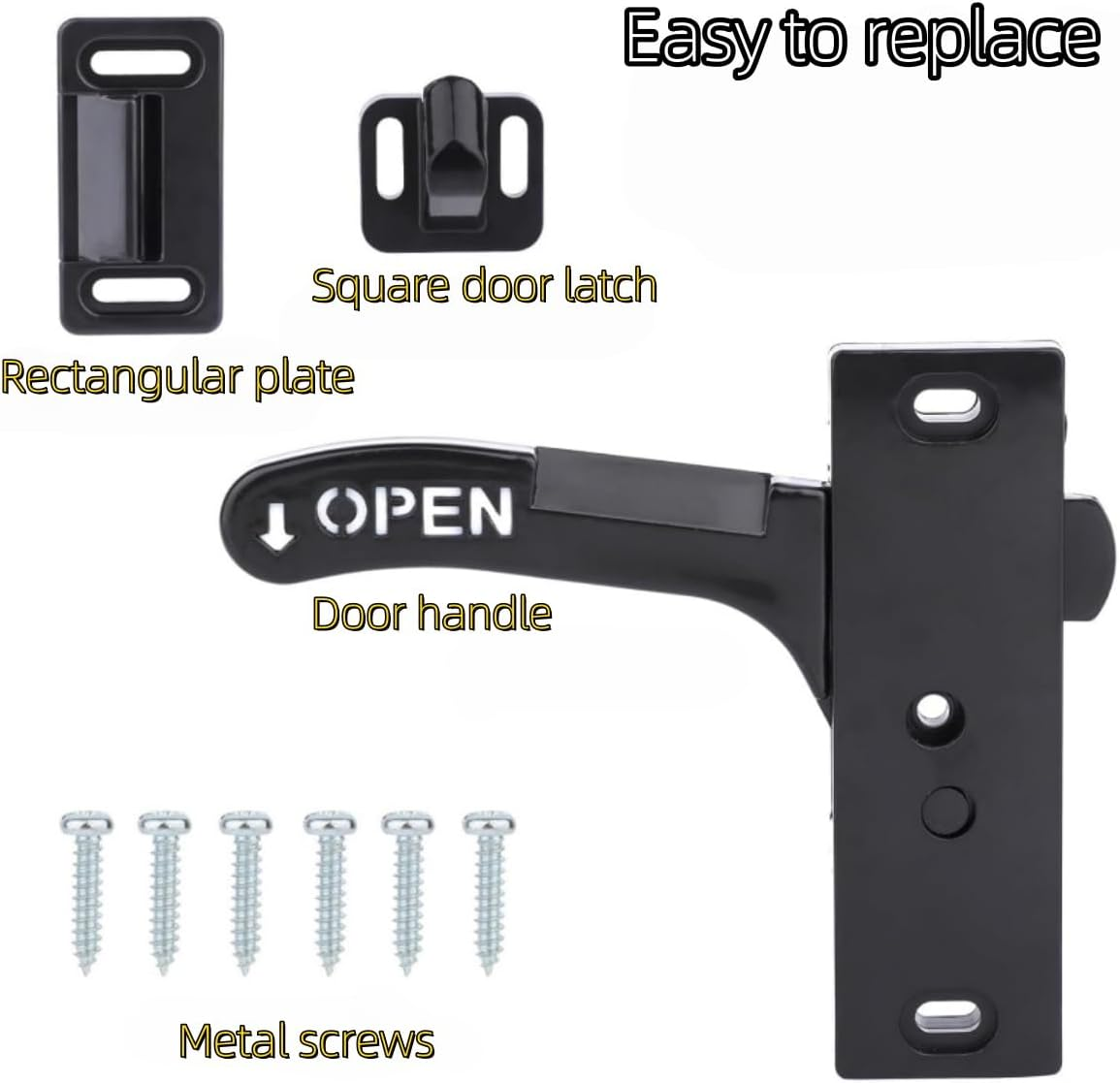 RV Screen Door Latch, Passenger Side Entry Door Replacement Parts for RV Camper Travel Trailer， (Left Side) image number 2