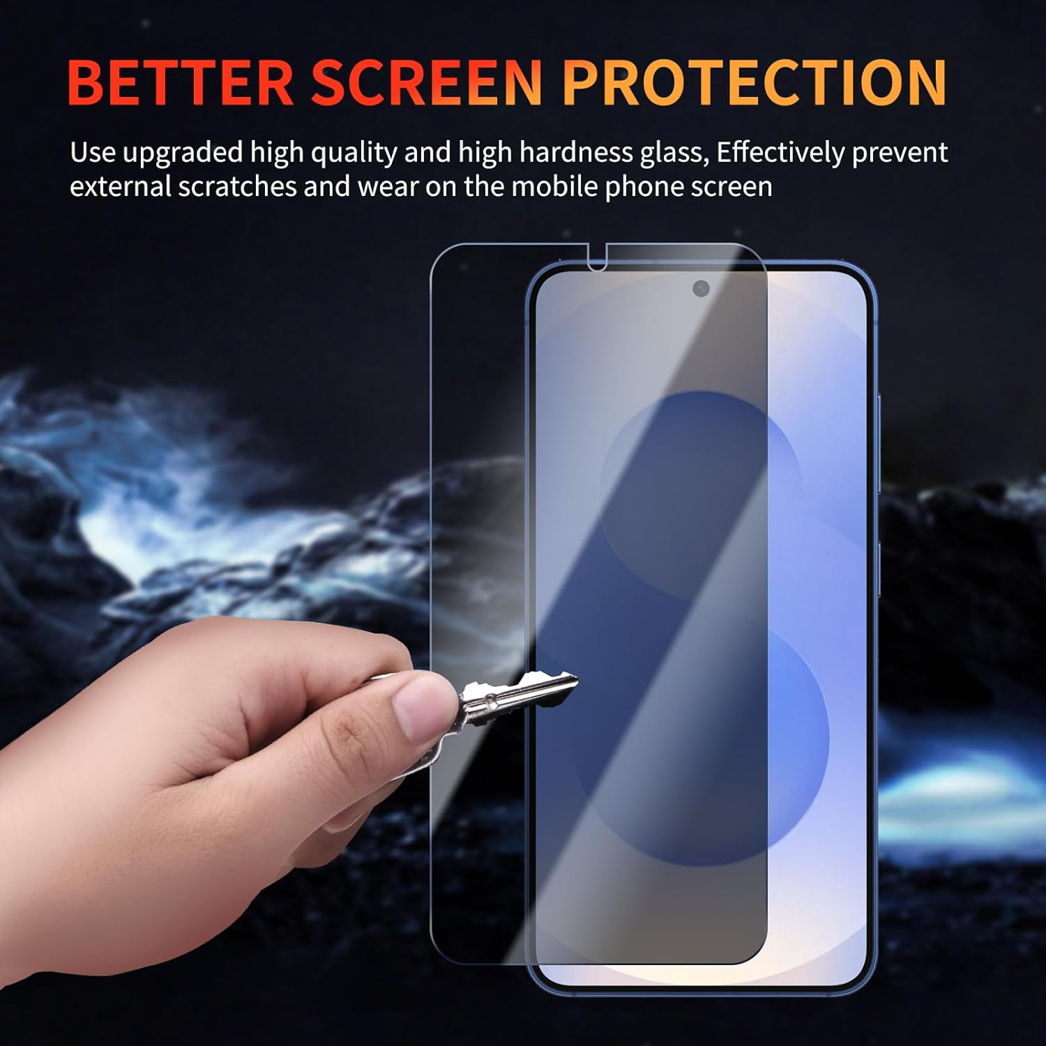 YUXINDZ Pack of 3 Privacy Screen Protectors for Samsung Galaxy S25, Anti-Spy Screen Protector, Privacy Film, 9H Hardness, Anti-Scratch, Bubble-Free image number 4