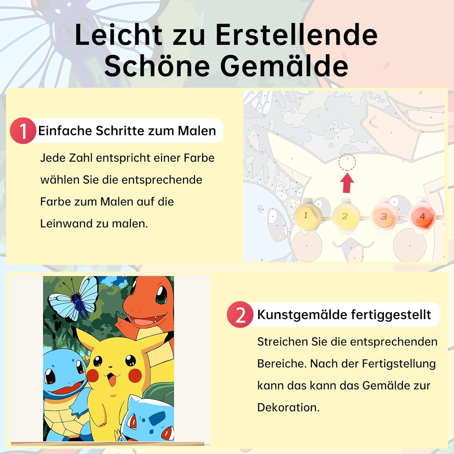 Lixkuokuo Painting by Numbers for Children from 6 Years, Junior and Adult Beginners, 40 X 50 Cm Large Cartoon Anime Painting Craft Set with Canvas Brushes Acrylic Paints, DIY Painting Kit for Boys - Cartoon Anime Paint By Numbers Without Frame 3 image number 3