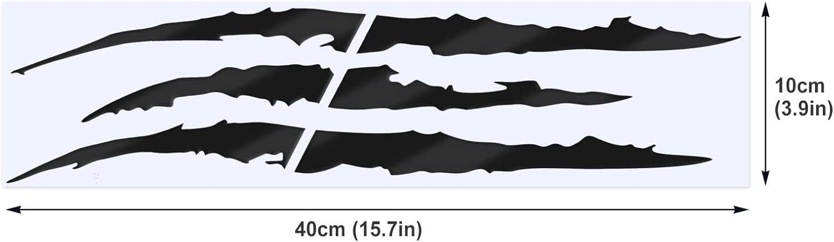 Claw Marks Decal Sticker Car Styling Car Decal Funny Window Bumper Decal Sticker Suitable for Cars, Trucks 2Pcs (Black)