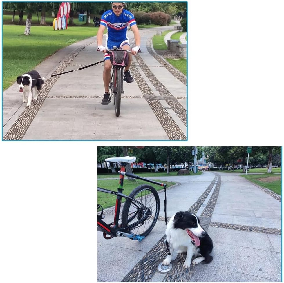 Dog Lead for Bicycle,New Upgrade Bicycle Dog Leash Exerciser,Easy Installation, Enhanced Control,Lead for Exerciser, Training, Jogging, Cycling, Bicycle-Cruises and Outdoor, Dog Walking Essentials