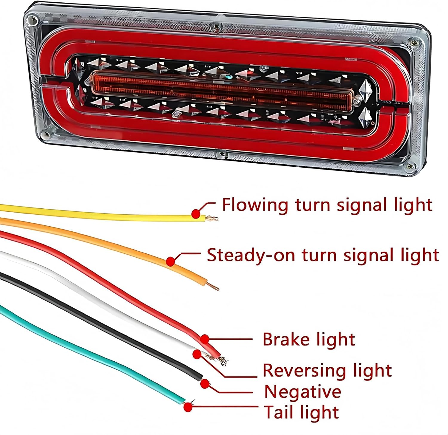 2Pcs LED Trailer Tail Lights, Waterproof Truck Rear Lights with Brake & Turn Signal &ndash; Fit for 24V Lorries, Trucks, Trailers, RV, UTV, Pickup | High Visibility Trailer Lights for Aussie Roads