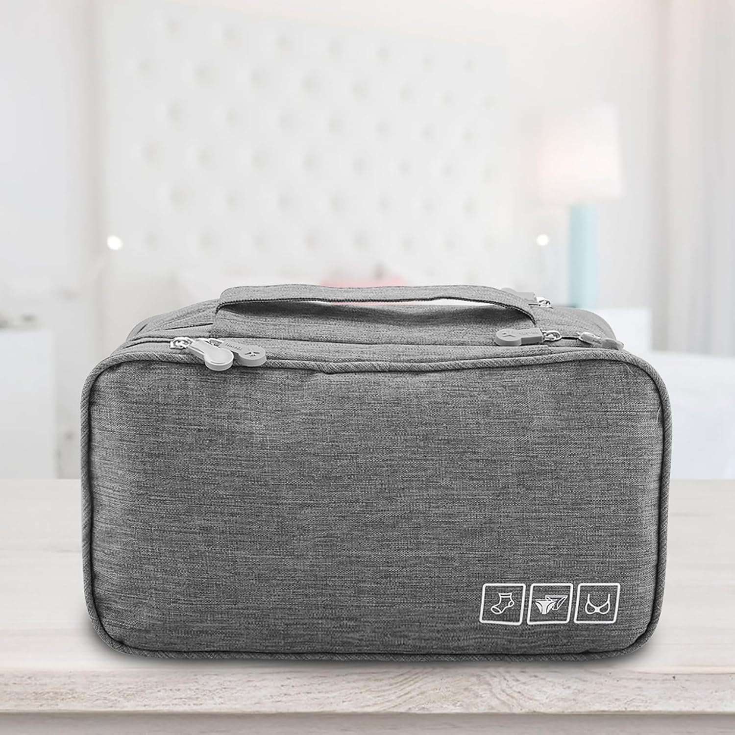 Uadme Multifunctional Waterproof Storage Bag for Data Cable Electronic Storage Travel Storage Bag Underwear Multi-Layer Packaging Storage Bag image number 3