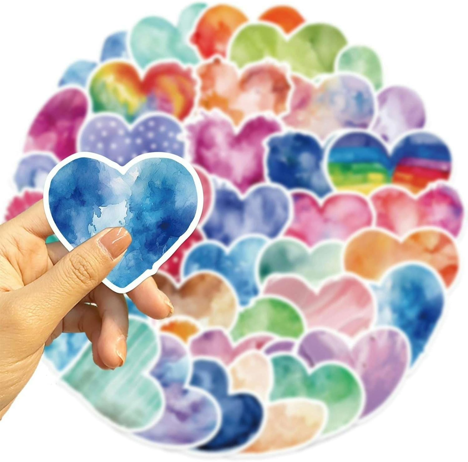 Heart Stickers for Kids, 50Pcs Cute Stickers for Kindle Book Laptop Computer Water Bottle Skateboard Guitar, Scrapbooking Supplies for Toddlers Kids Boys Girls Teens image number 5