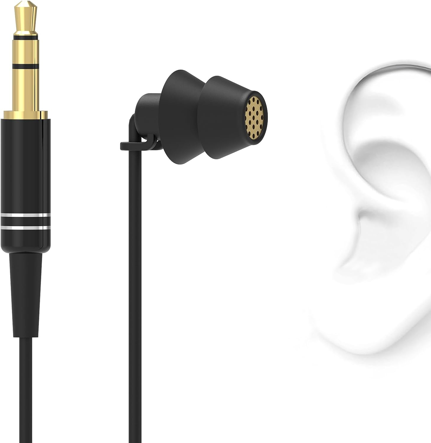 Geekria Sleep Earbuds for Side Sleepers, Wired Stereo to Mono In-Ear Single Earbud, Ultra Soft Lightweight Silicone One Ear Headphone, 3.5Mm Headphone Jack Compatible with Android (Black) image number 6