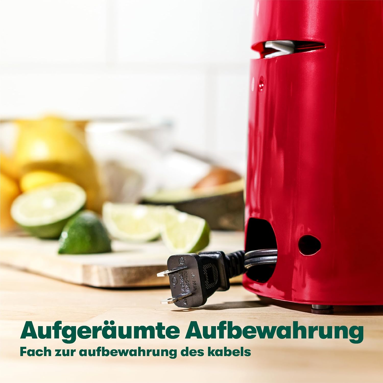 BELLA Electric Can Opener and Knife Sharpener, Multifunctional Jar and Bottle Opener with Removable Cutting Lever and Cable Storage, Stainless Steel Blade, Red - Red image number 3