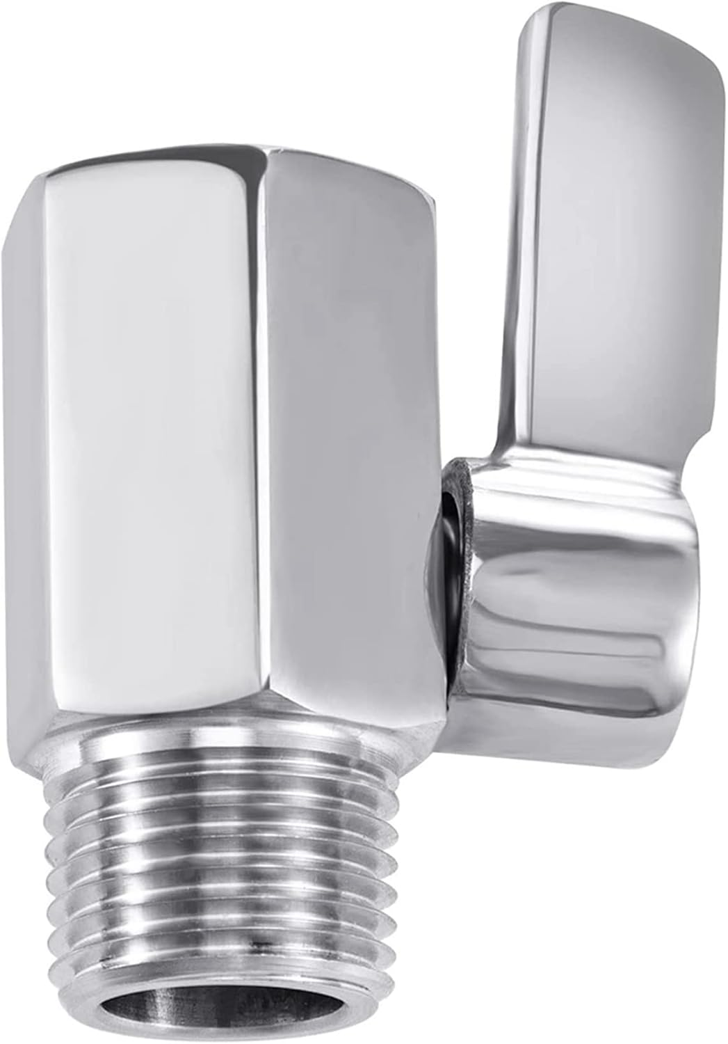 Shower Shut off Valve, 304 Stainless Steel Mini Ball Valve NPT Thread(1/2Inch Male X 1/2Inch Female),2 Pack image number 2