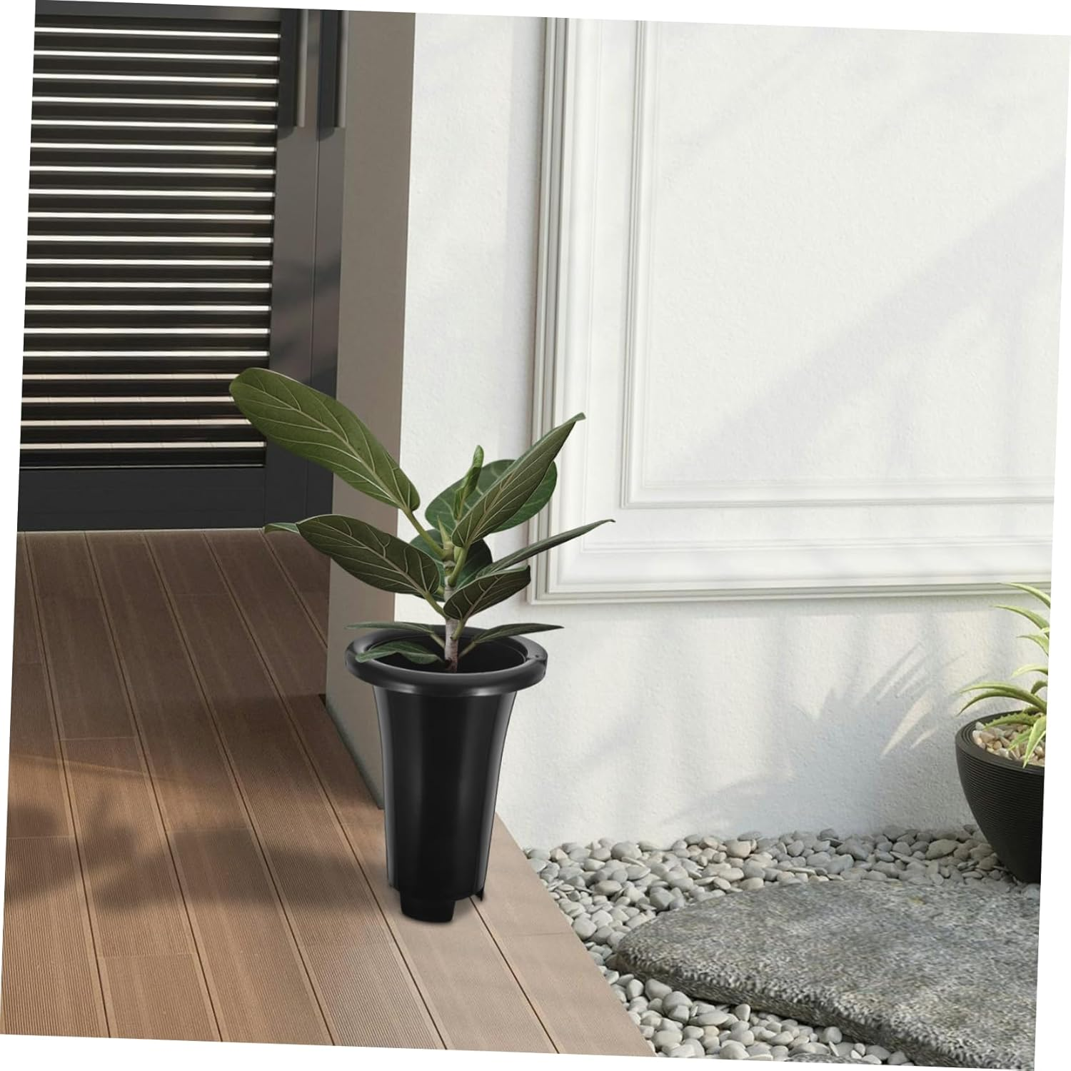 OFFSCH 12Pcs Large Gardening Pots Planting Pots Flower Drainage for Indoor Outdoor Flowers Holder Garden Supplies image number 4