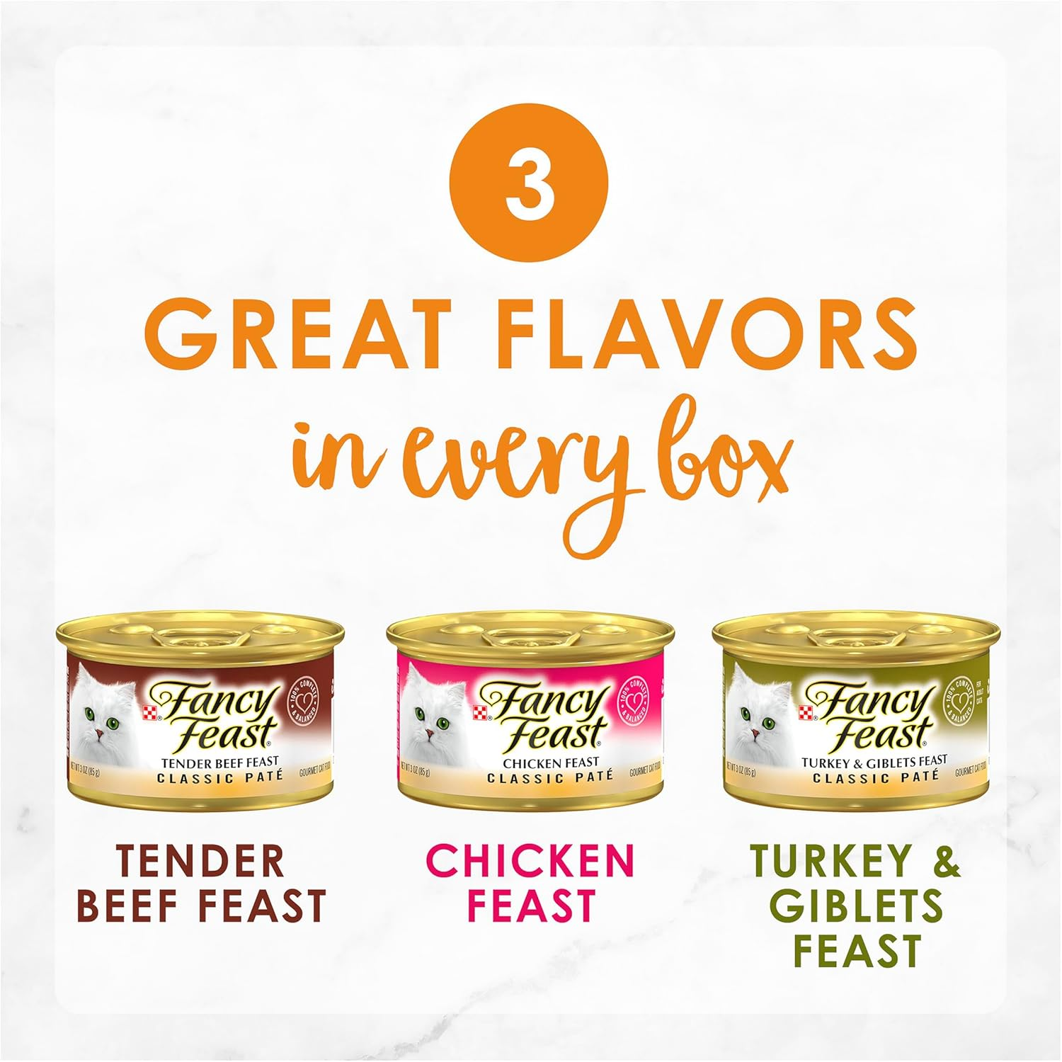 FANCY FEAST Classic Pat&eacute; Adult Wet Cat Food Poultry & Beef Collection 24X85G image number 2