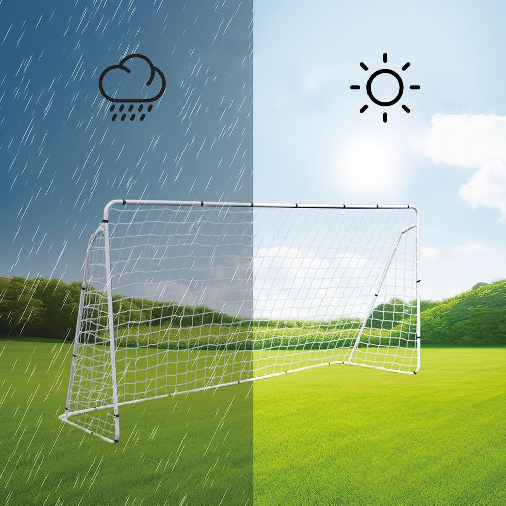 Soccer Goal Net, Sports Twisted Net Post Netting Portable Football Replacement Field Equipment Foldable Polyethylene Rope for Backyard Daily Practice Match Training Shooting Aid with Carry Bag