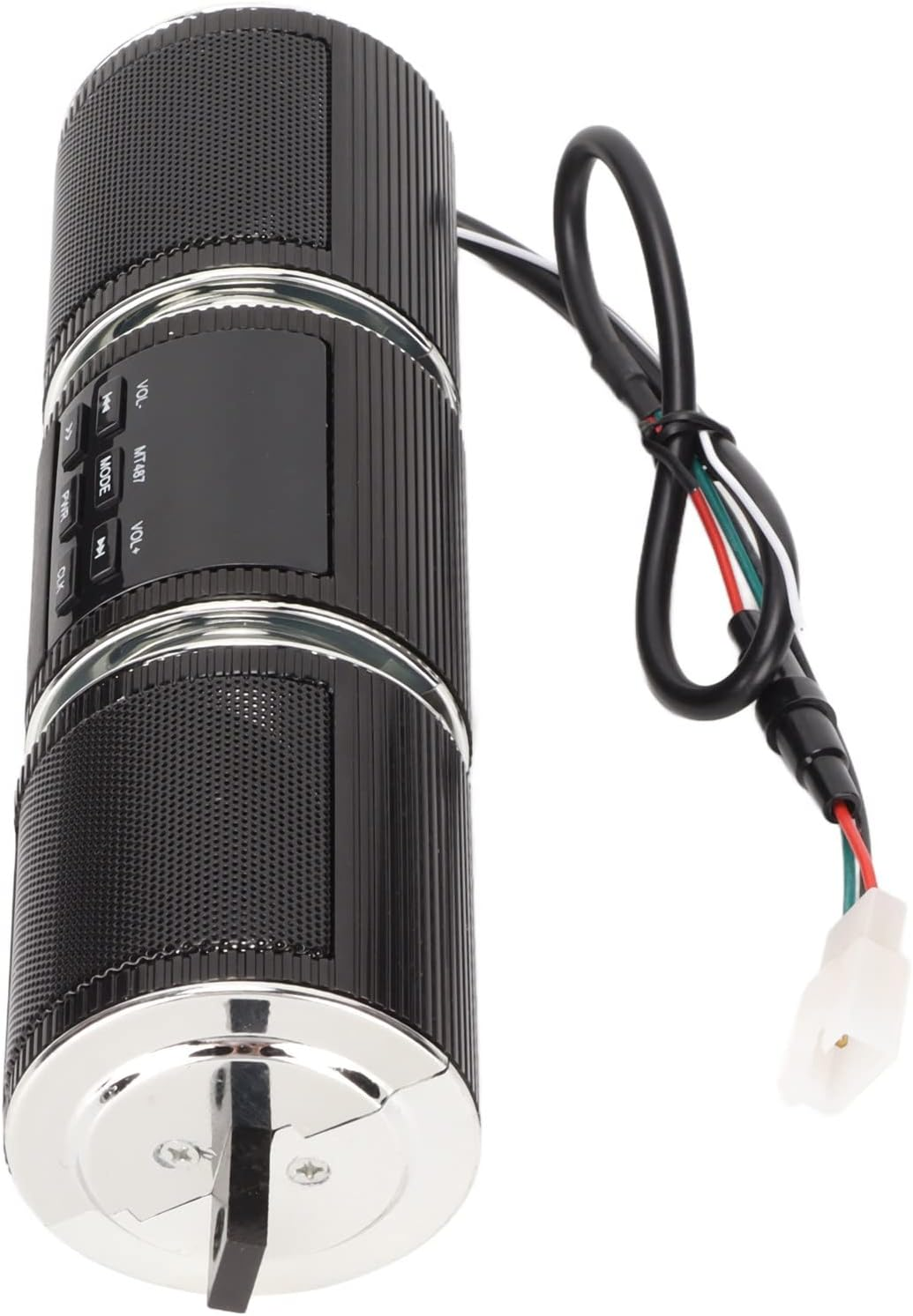 Motorcycle Speaker, Wireless Handlebar Speaker with Clock Display, 3W Sound Output, 110DB, for S Note Series (Black) image number 5