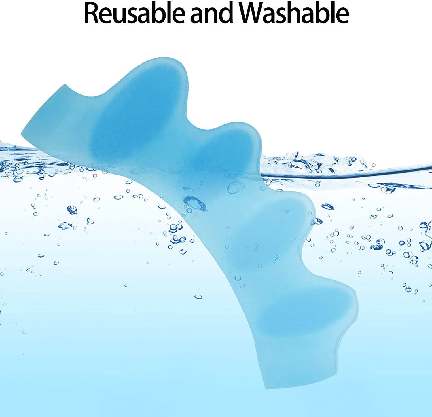 4 Pair Toe Separators Bunion Corrector for Women and Men, Gel Toe Spacers Reusable Toe Straightener Toe Stretcher Big Toe Correctors (Multi-Color) image number 4