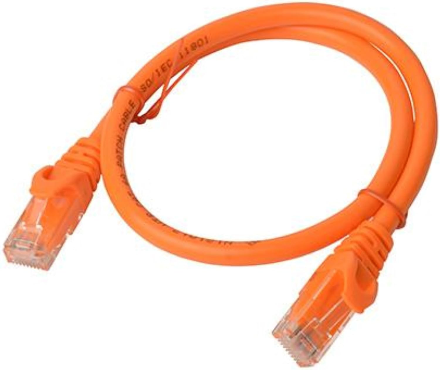8Ware Cat6A UTP Snagless Ethernet Cable, Orange, 25Cm Length