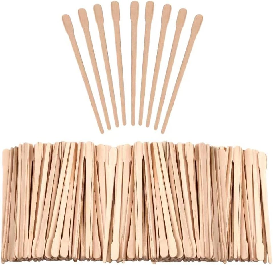 200Pcs Wooden Wax Sticks - Disposable Wooden Waxing Spatulas - Small Sizes Eyebrow Waxing Applicator Spatulas for Facial/Lip Hair Removal,Eyebrow Wax Sticks Wax Applicator,Wooden Wax Spatulas Kit image number 4