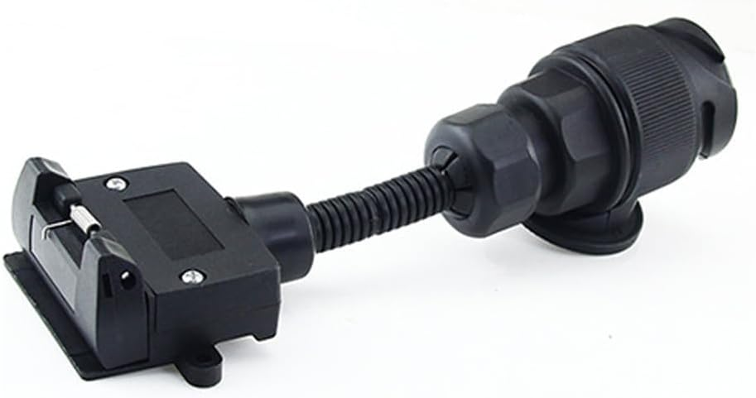 Walquicks Adaptor 13 Pin to 7 Pin Socket Socket Professional Male Female Adaptor Portable Universal Extension Spiral Cable Trailer Caravan Connector Plug Adaptor Connector, for Trailer Caravan Bike image number 4