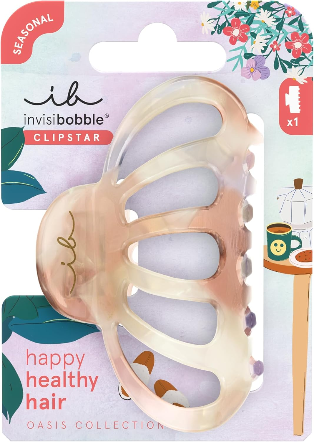 Invisibobble - CLIPSTAR M Oasis Heaven Blue - Medium Hair Clip for Secure Hold - Elegant Design in Soft Blue Tones - Trendy Look, Secure Hold, Healthy Hair image number 2