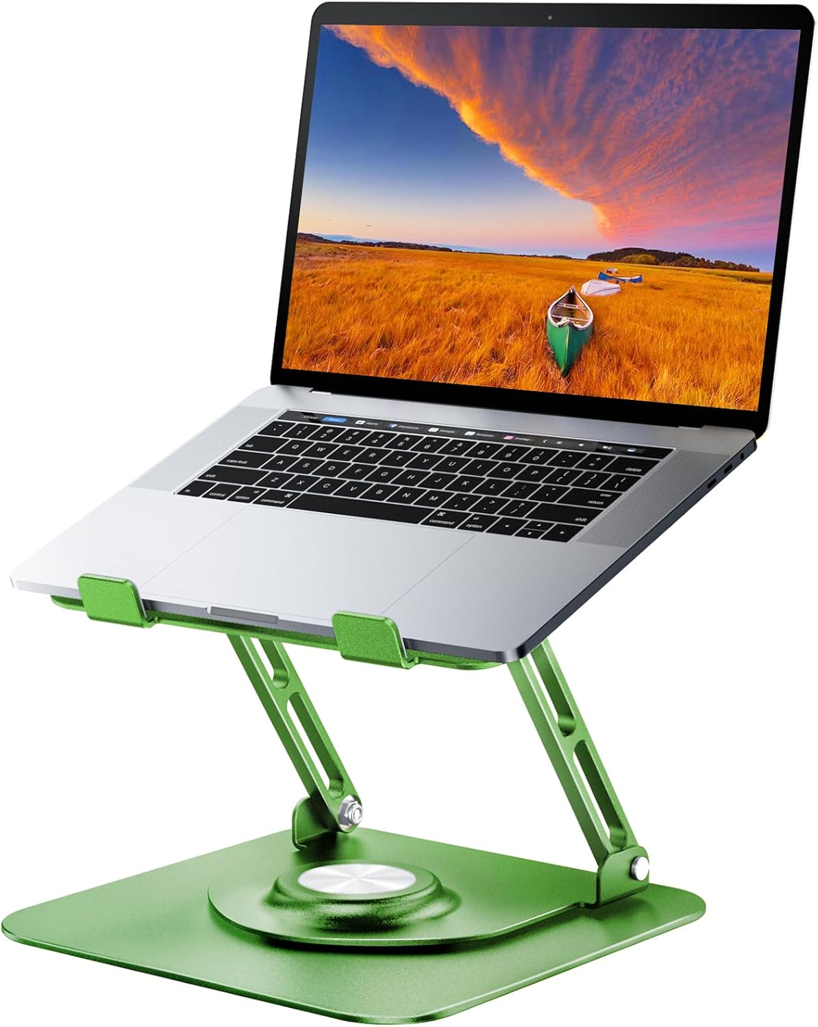 Laptop Stand for Desk, Adjustable Computer Stand with 360&deg; Rotating Base, Ergonomic Laptop Riser for Collaborative Work, Foldable & Portable Laptop Stand, Fits for All 10-17" Laptops