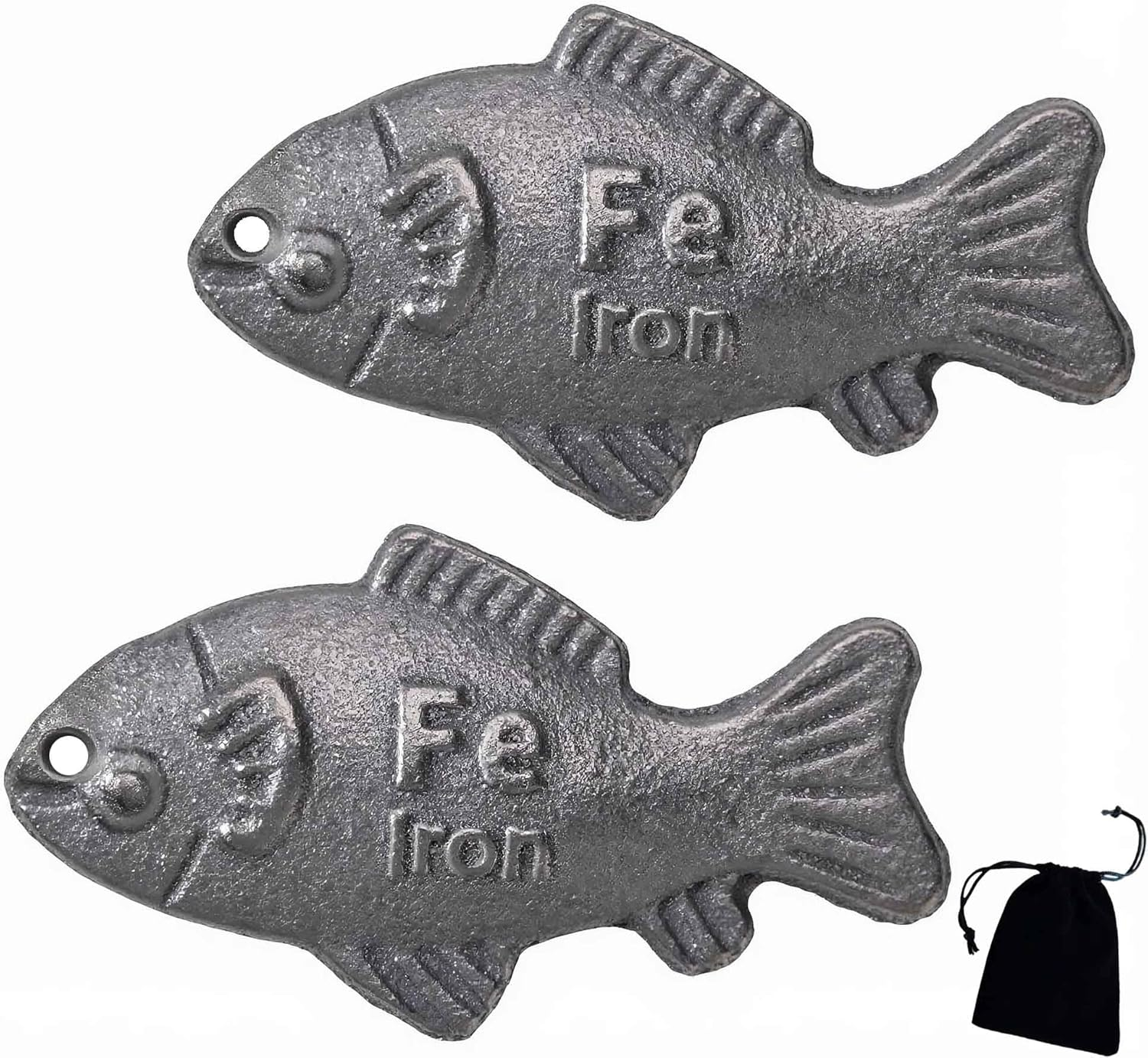 YDCZTYGY 2 Pack Lucky Iron Fish, Add Natural Sources of Iron to Food and Water Effective and Safe Cooking Tool image number 5