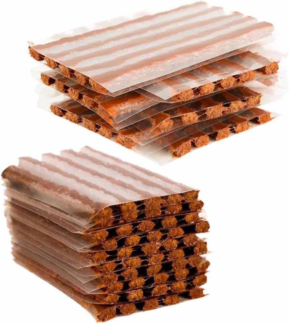 Parliky 60Pcs Tubeless Tire Repair Strips Car Seal Tape with Butyl for Quick Puncture Fix Flexible and Durable Automotive Wheel Tire Repair Tool Kit image number 1