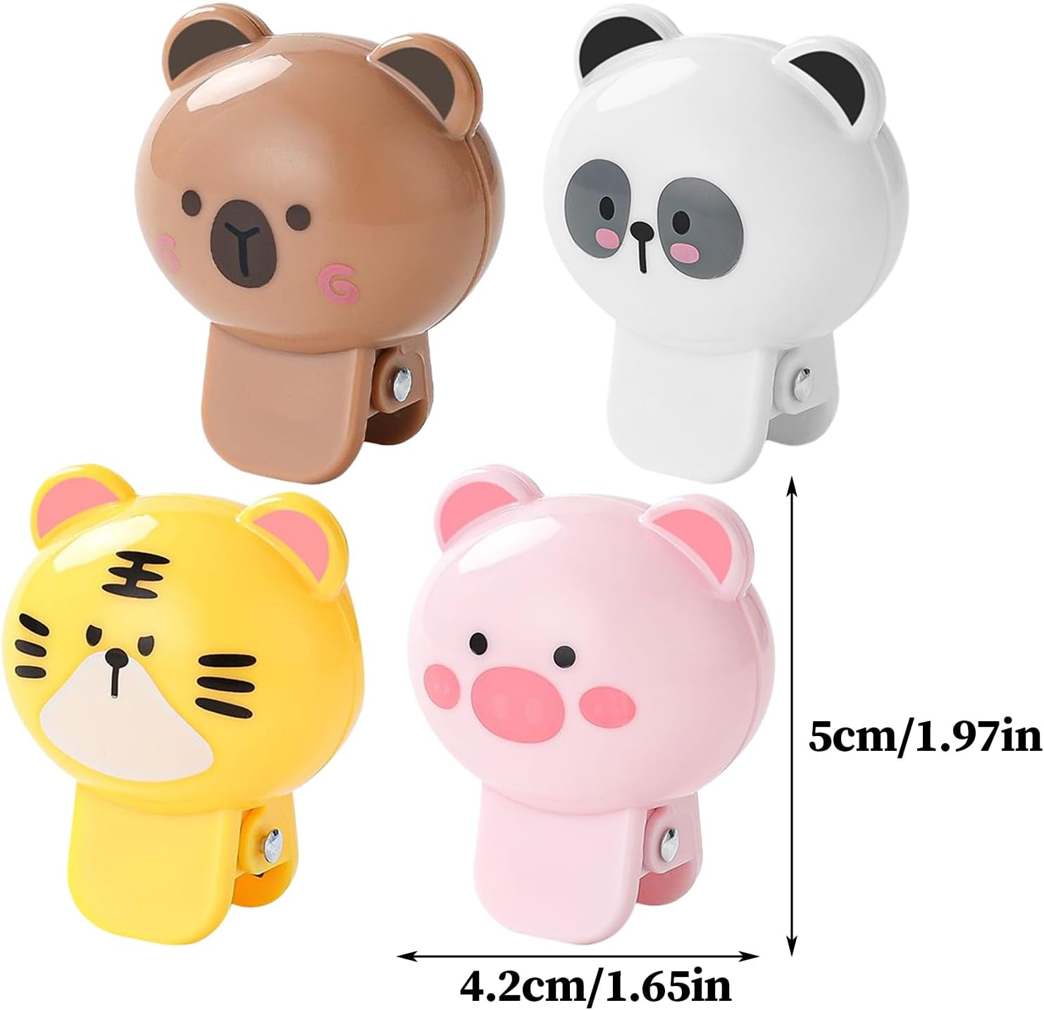 Parlayildiz Toothbrush Cover Cap Animal Manual Toothbrush Head Protector, Set of 4 Clip-On Protector for Adults Kids Elderly image number 4