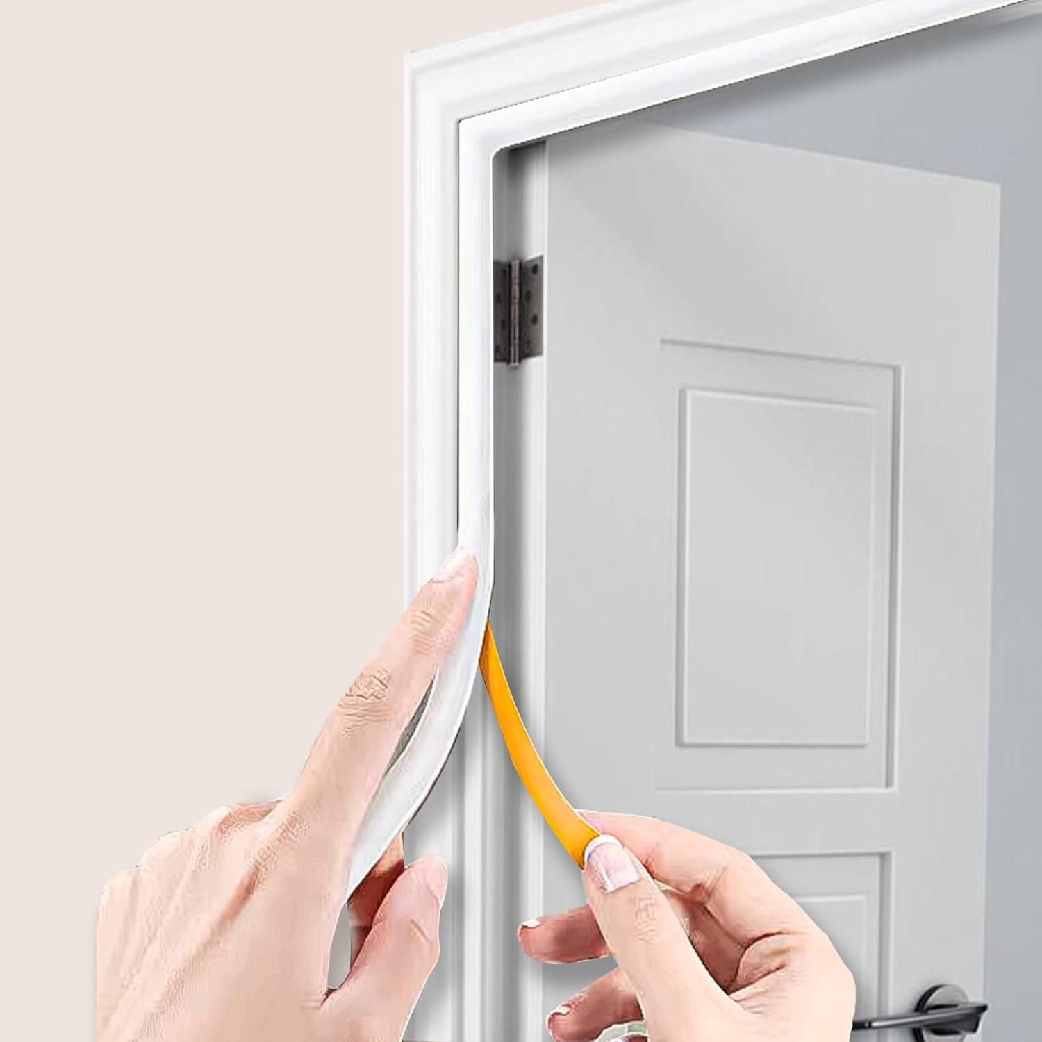 Kaoruo Door Weather Stripping Seal Strip &ndash; 6M Self-Adhesive D-Type Foam Tape for Doors & Windows, Soundproof, Insulation & Draft Stopper image number 1