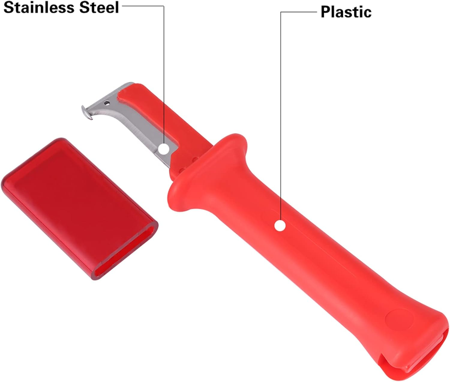 Wire Stripper, Electrical Insulation Cable Stripper for Fast and Precise Jacket Removal, Universal Cable Stripping Knife, Safety Cable Stripper Dismantling Knife with Protect Cap image number 6