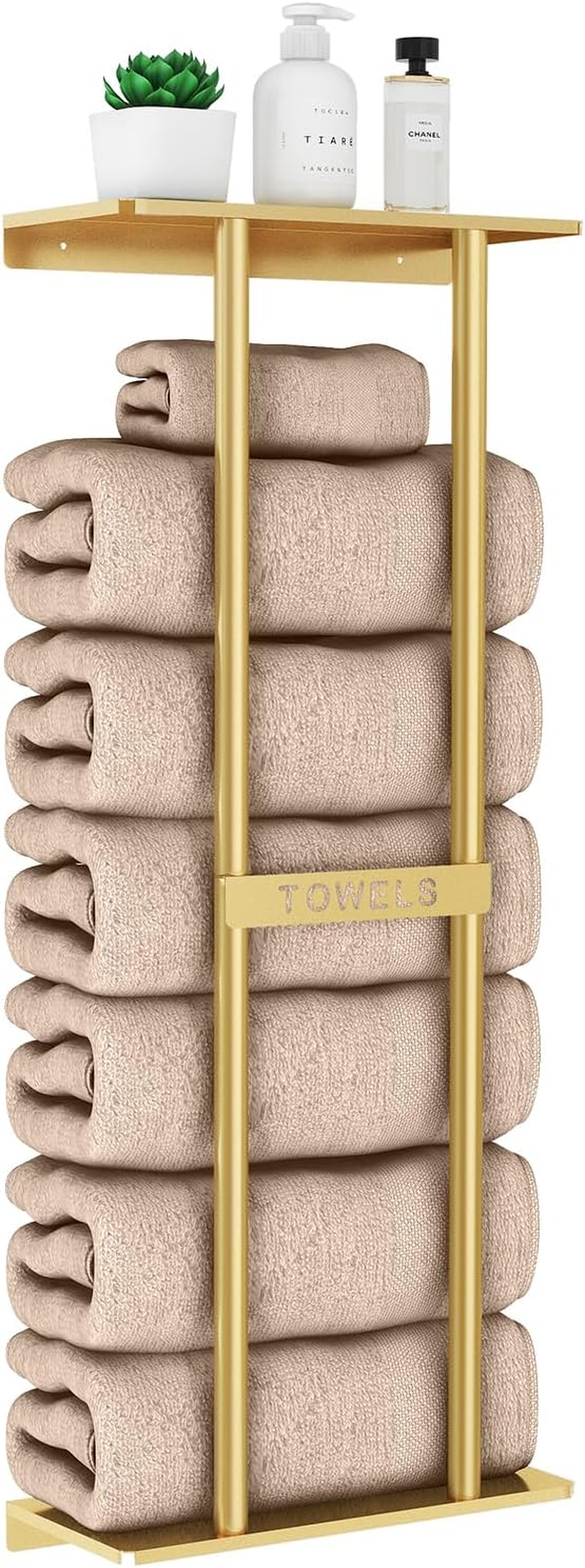 Towel Racks for Bathroom, STWWO Towel Storage for Small Bathroom 22Inch, Stainless Steel Towel Rack Wall Mounted for Bath Towel, Brushed Nickel