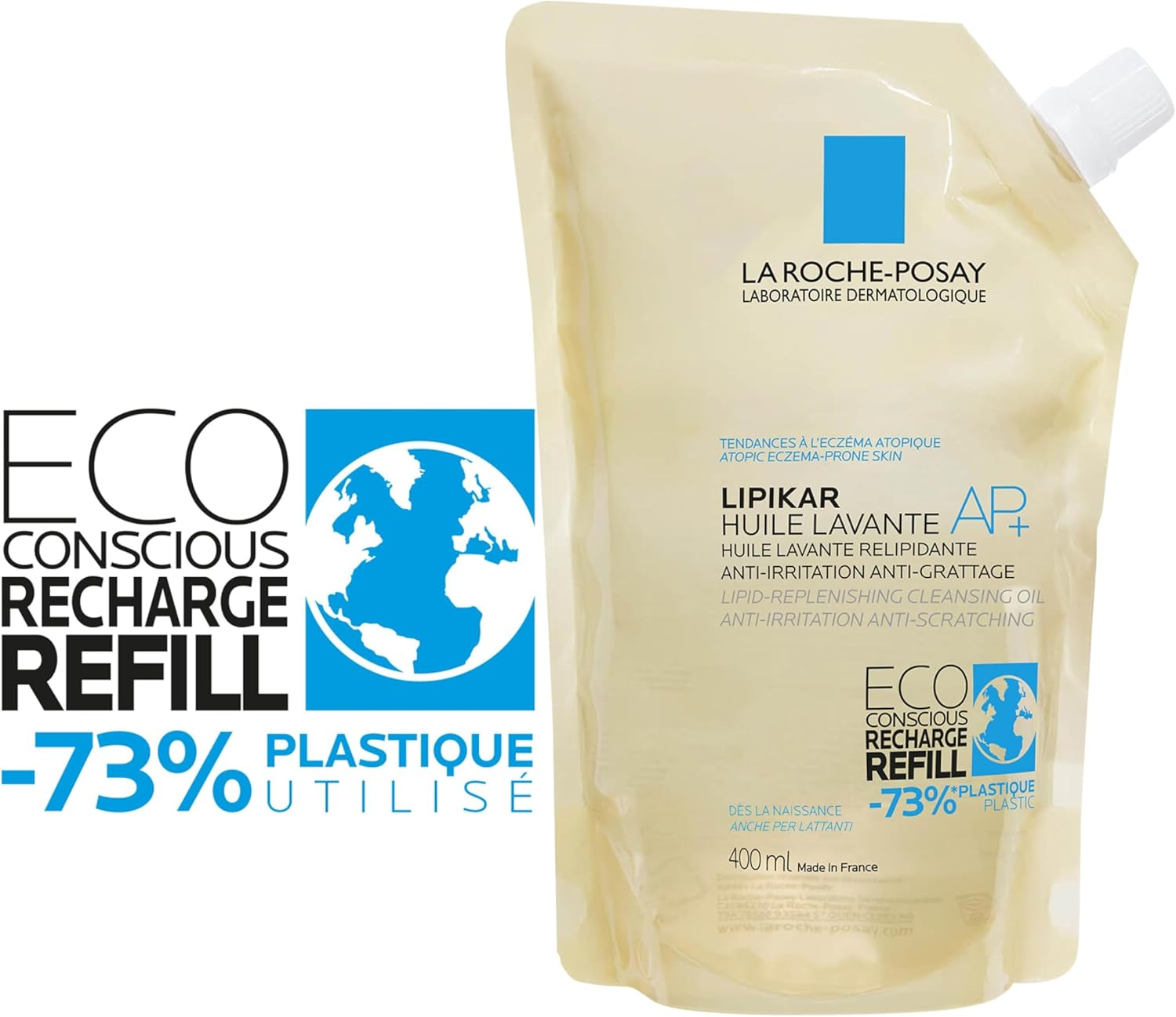 La Roche-Posay Lipikar Huile Lavante AP+ Body Cleansing Oil Refill 400 Ml image number 3