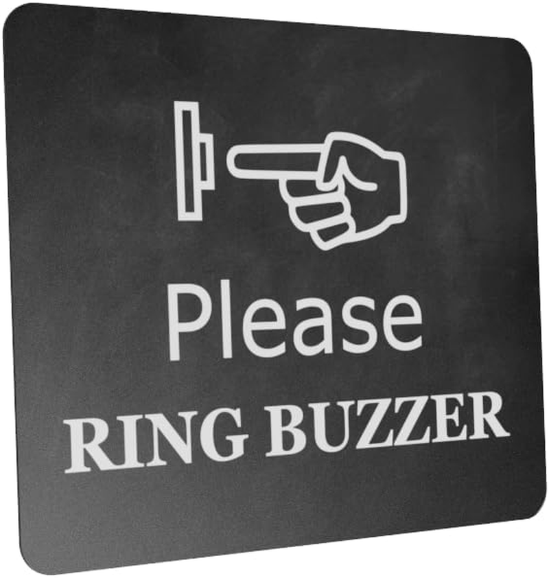 Black Self-Adhesive "Please Ring Buzzer" Sign - 4.72" X 3.94" - UV Printed for Outdoor Use image number 2