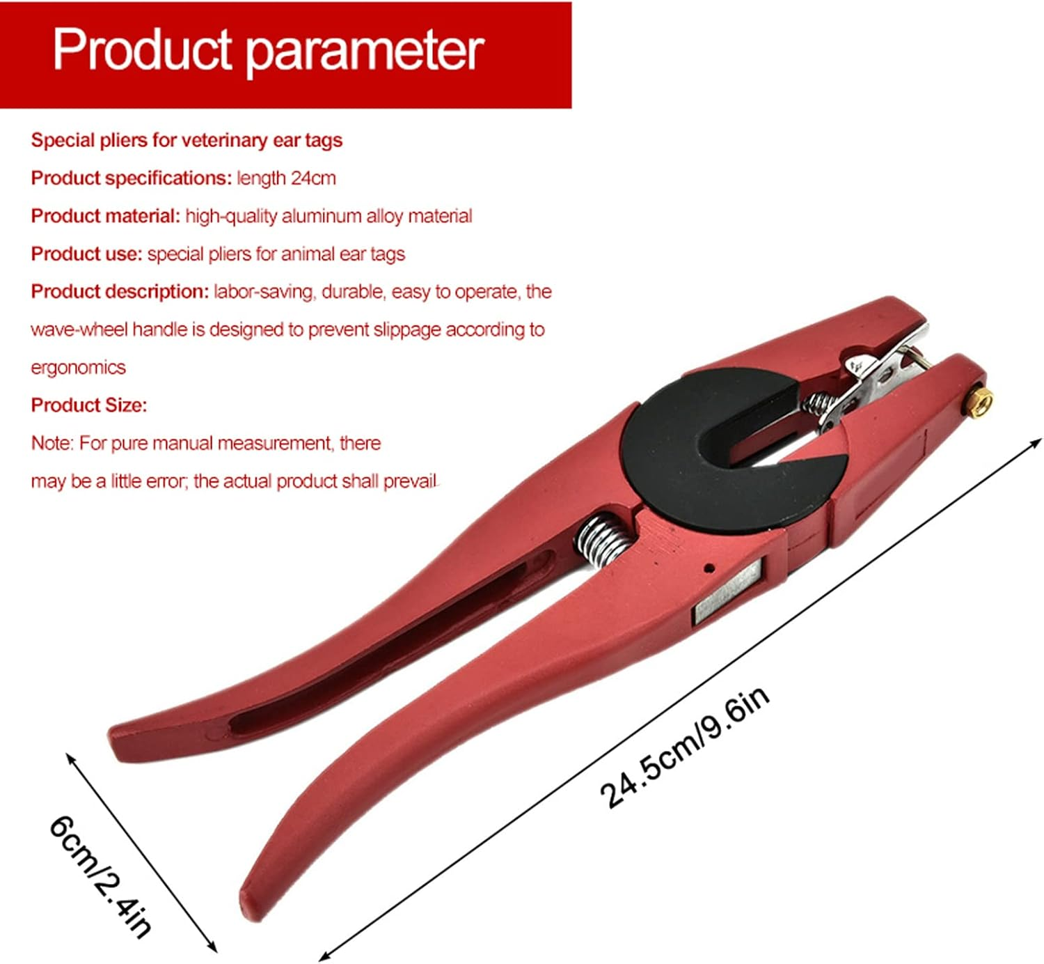 HEEPDD Livestock Ear Tag Plier, Animal Ear Tag Install Tool 90 Degrees Applicator Puncher Tagger for Livestock Pigs Sheep Goats Cattles Cows image number 3
