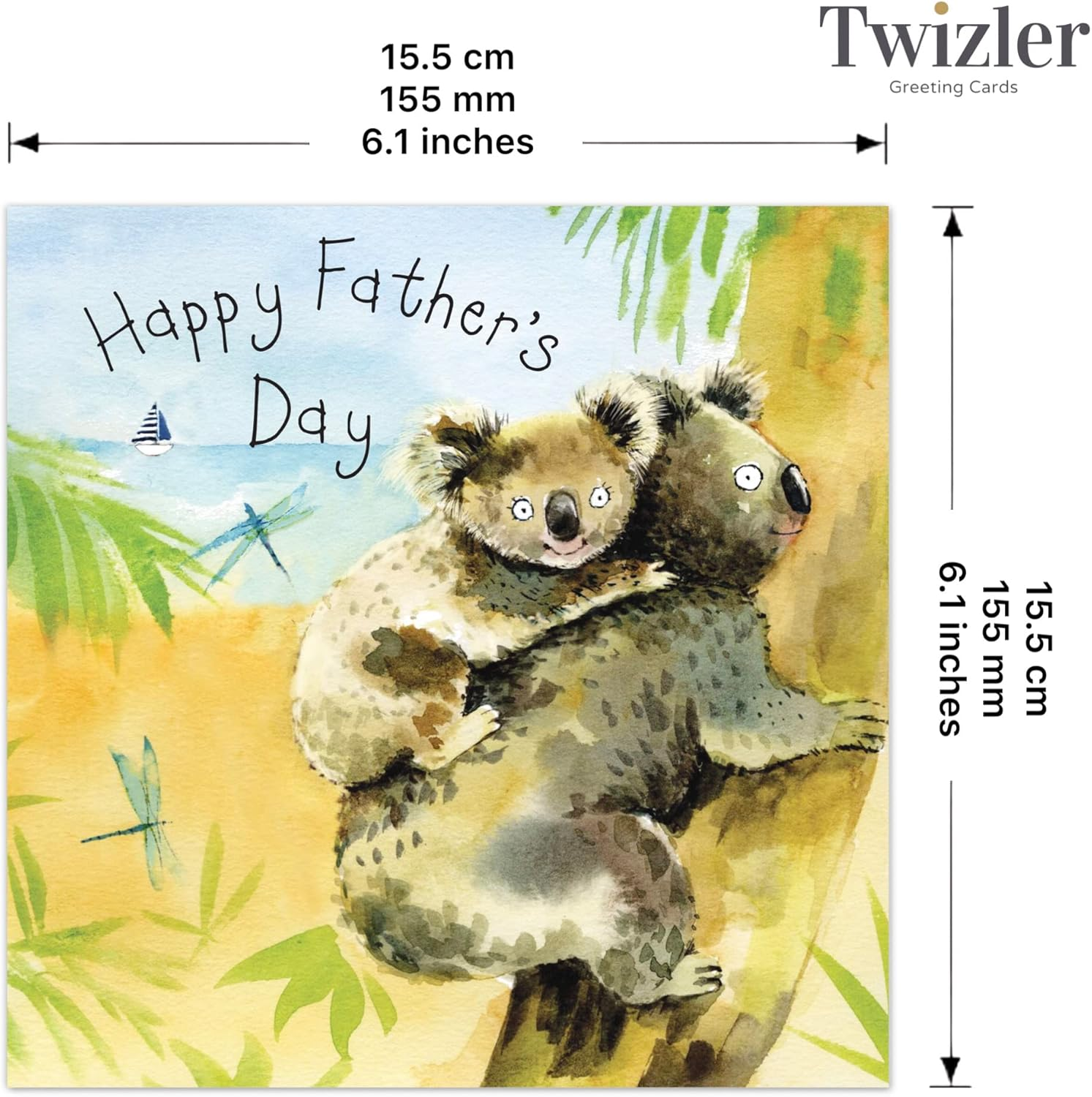 Twizler Father'S Day Card Dad Koala - Father Day Card from Daughter or Son image number 2