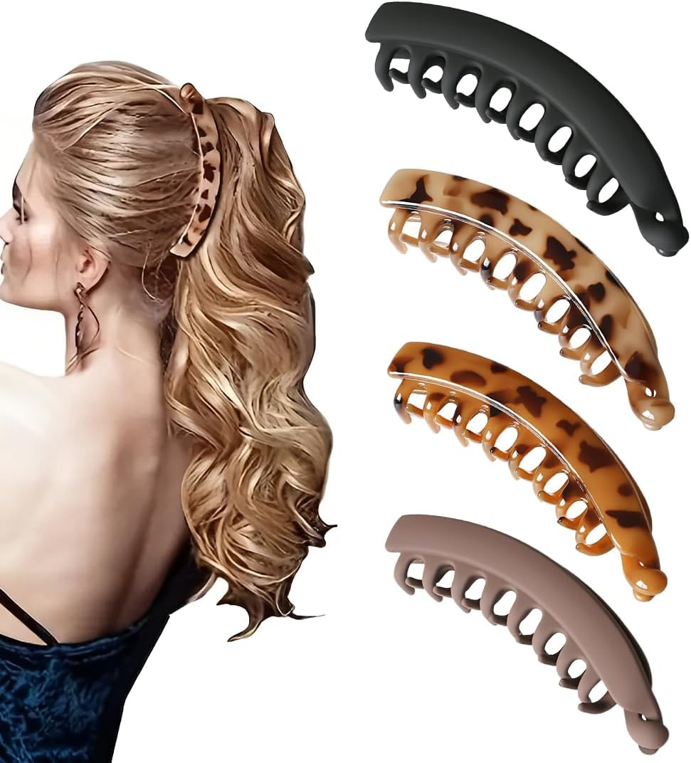 Pack of 4 Women'S Hair Pins, Ponytail Hair Clip, Thick Hair Clip for Women and Girls image number 4