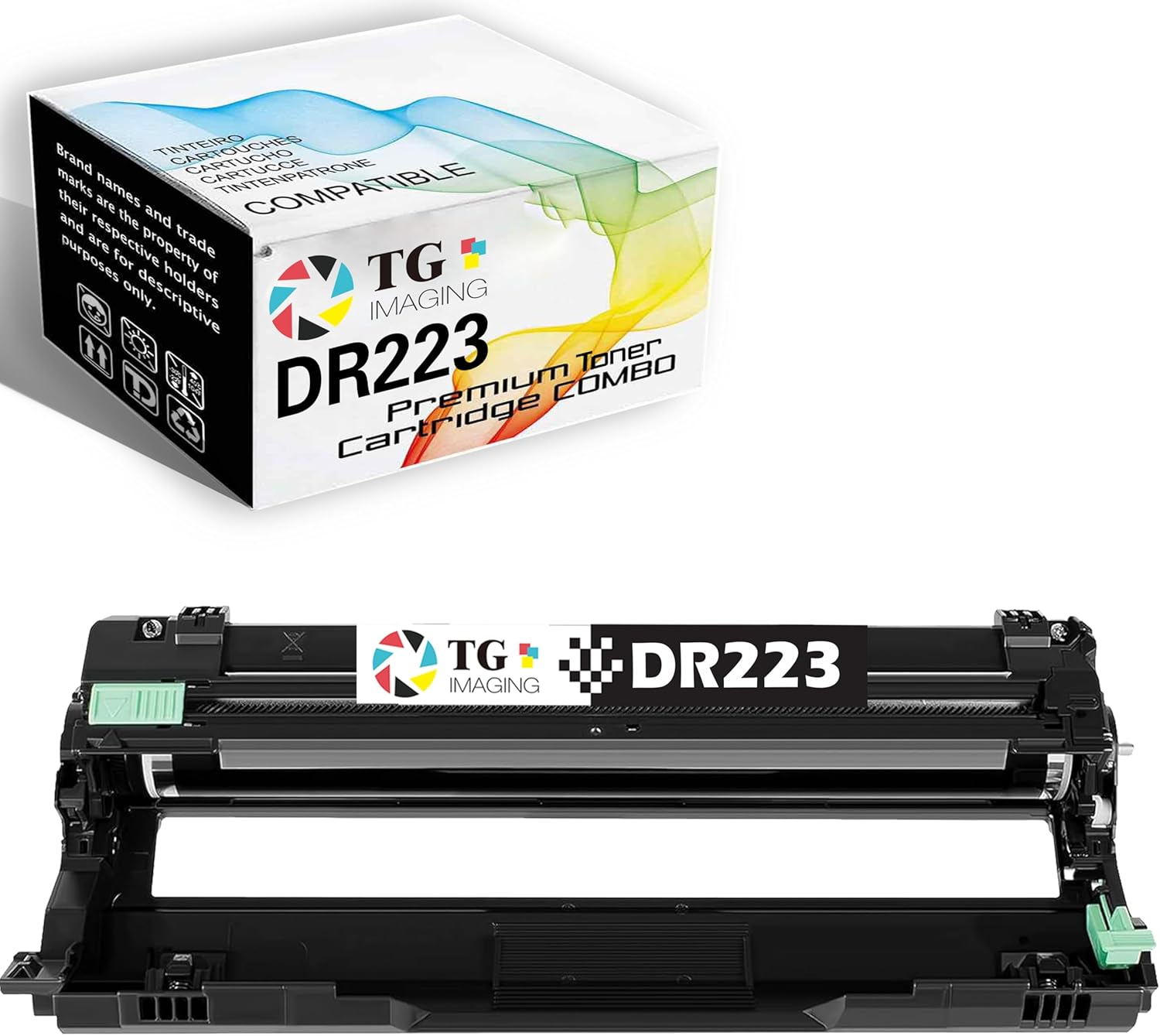 TG Imaging Compatible Drum Unit Replacement for Brother DR223CL DR223 HL-L3210CW HL-L3230CDW HL-L3270CDW HL-L3290CDW MFC-L3710CW MFC-L3750CDW MFC-L3770CDW (Black/Cyan/Magenta/Yellow, 1-Pack) image number 1