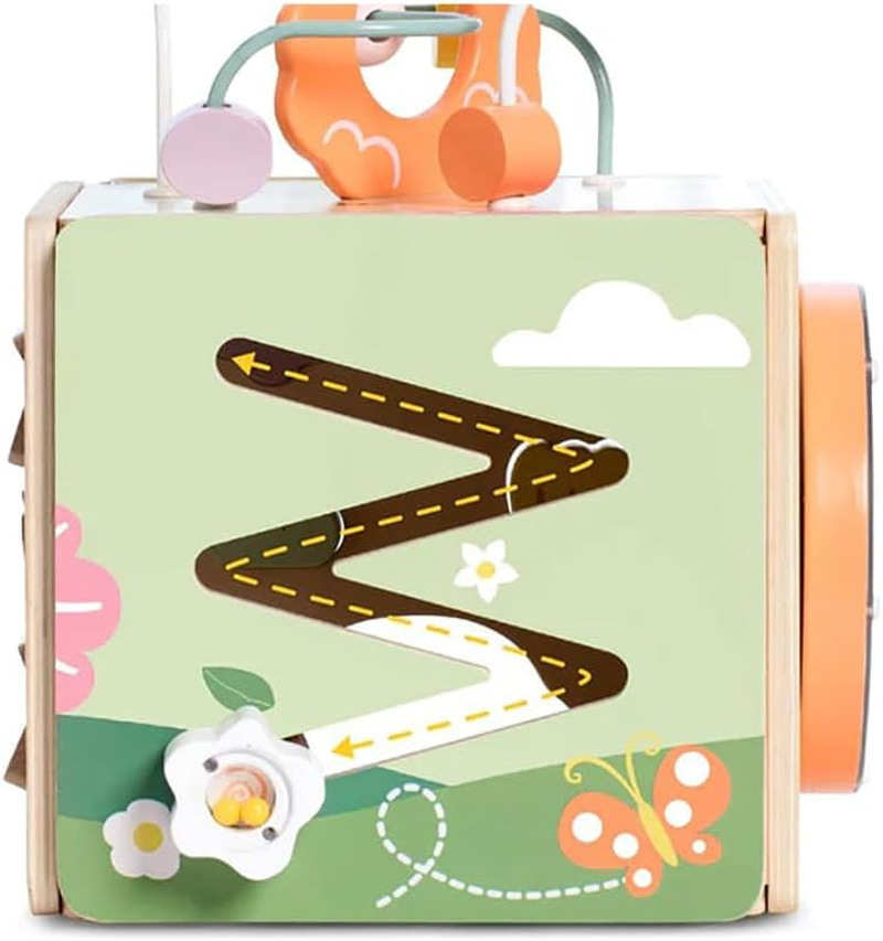 Classic World 5 in 1 Wooden Honeybee Activity Cube image number 2
