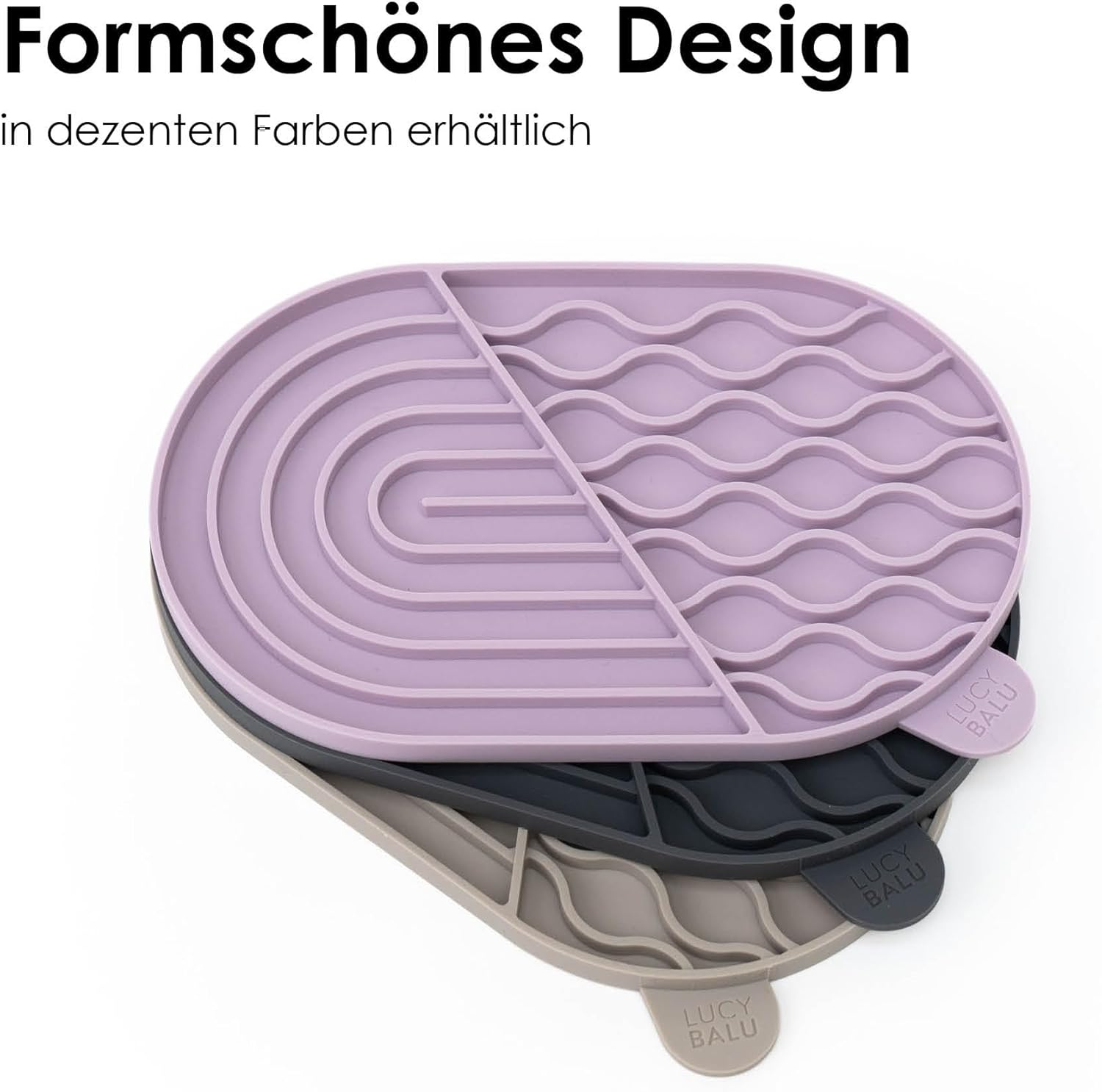 Lucybalu&reg; Lick Mat for Cats, Cat Licking Mat, Slow Feeder for Cats, Cat Licking Mat Made of Food-Grade Silicone, Silicone Mat for Licking for Cats, Anthracite image number 1