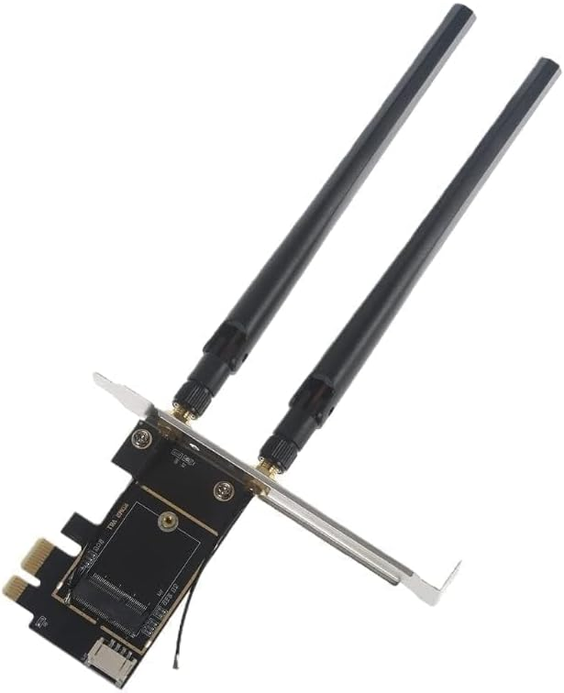 Laptop to Desktop (Pcie X1) Wi-Fi Card Converter for M.2 Pcie Network Cards with Bluetooth Support (Adapter_Kit)