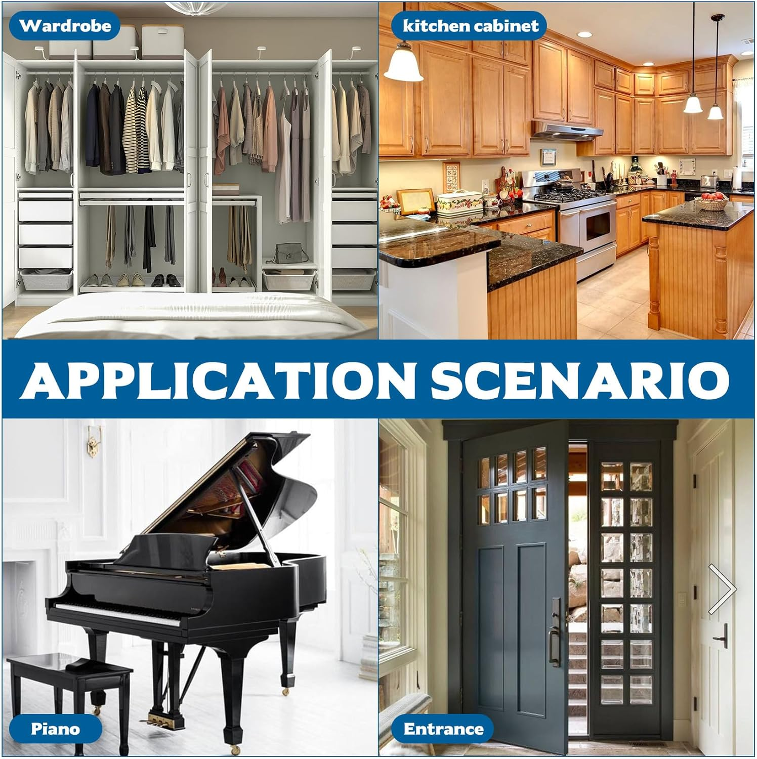 Piano Hinge 30 Cm X 3 Cm, Long Bar Hinge Black, Piano Hinges, Door Hinges Hinge Hinges, Connector Piano Cabinet Door Furniture with Screws, Screwdriver Pack of 4 image number 1