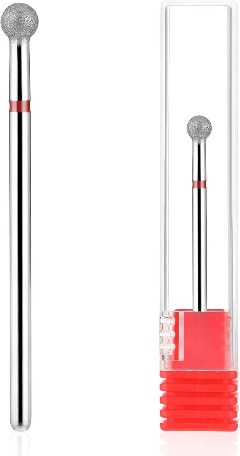 WLLHYF round Nail Cutter Bit Set Ball Shape Cuticle Cleaning Nail Drill Professional Safe Cuticle Drill for Manicure Salon Cuticle Removal Pedicure Tool Accessories (2.7 Mm, Piece, 1) image number 3