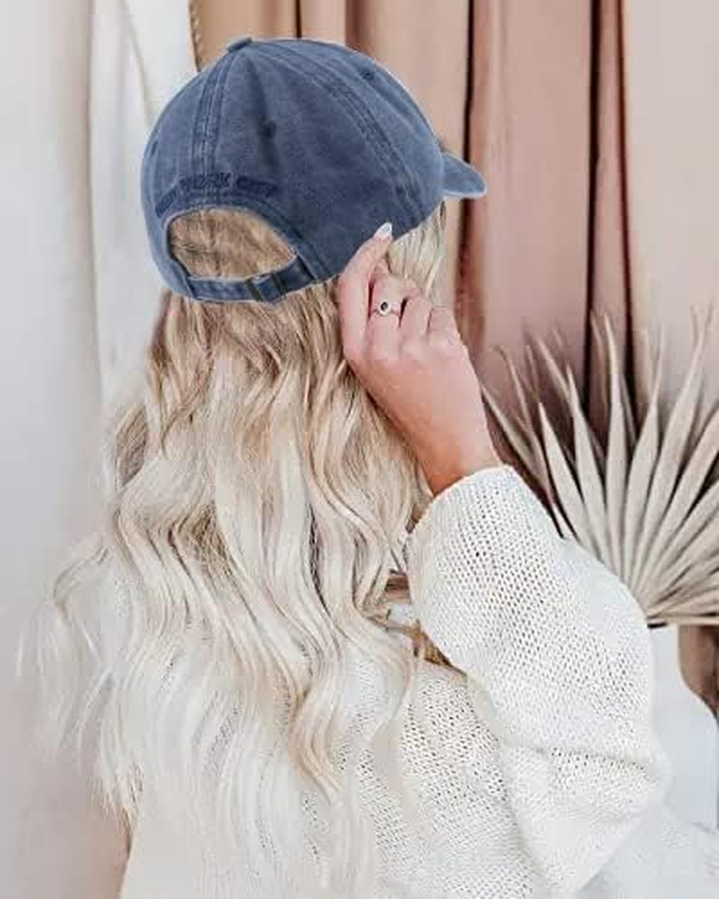 Baseball Hat New-York Distressed-Adjustable-Strapback - Washed Twill Dad Hat Unisex - Light Grey image number 3