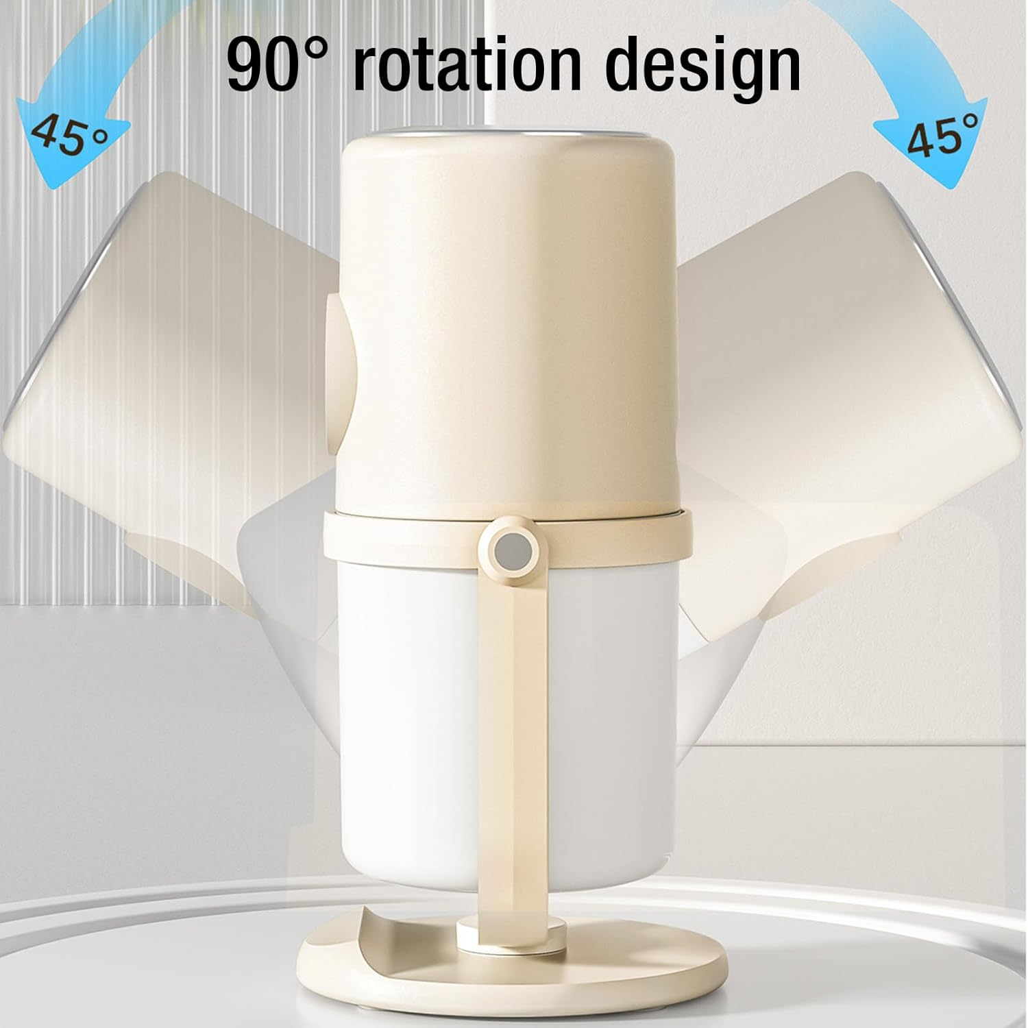 Portable Mini Humidifier, 300ML Cool Mist Humidifiers with Stand, Quiet USB Desktop Humidifier with 2 Mist Mode for Baby Bedroom Travel Office Home, Quiet Mini Humidifier (Beige) image number 2