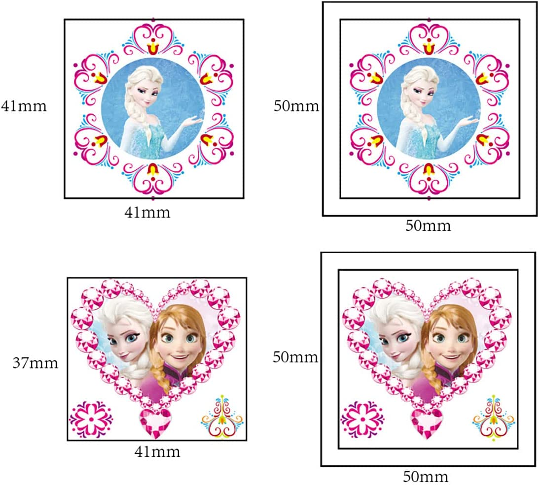 20Pcs Frozen Temporary Tattoo Stickers for Birthday Party Supplies Favors Kids Boys Girls School Rewards Gifts(5 X 5Cm) - White image number 4