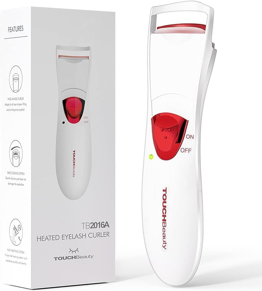 Touchbeauty Heated Eyelash Curler, Professional Eyelash Curler with Heating Silicone Curling Pad Curling Tool for Women Long Lasting Naturally Eyelashes Tb-2016A-W, WHITE image number 3