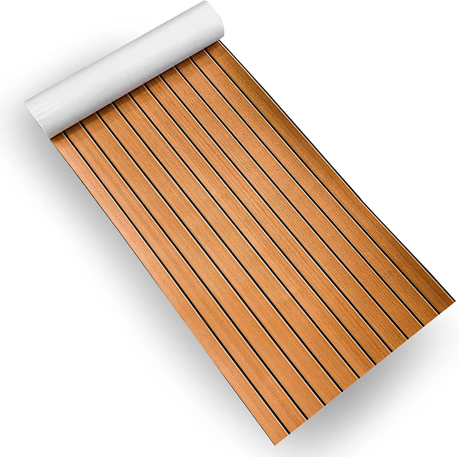 HXBYX Boat Flooring EVA Foam Boat Decking, Faux Teak Marine Mat Boat Carpet Sea Deck Marine Flooring for Motorboat RV Yacht Kayak Surfboard