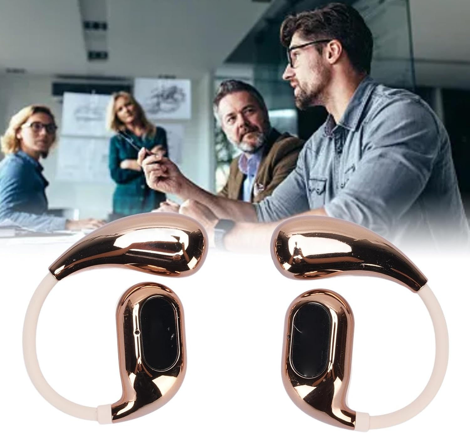 Asixxsix AI Translation Earbuds Real Time, 140 Language Bluetooth 5.4 Translator Earbud, Ear Hook Simultaneous Interpretation Translation Headphones for Travel Business image number 1