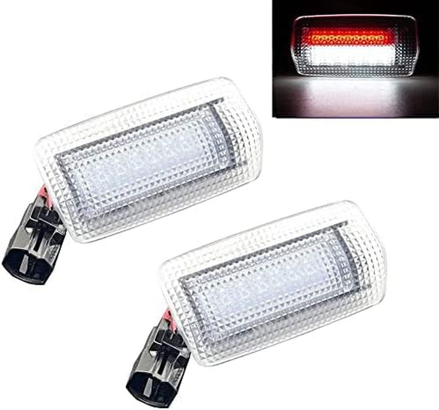 Full LED Side Door Panel Courtesy Warning Light Lamp Assembly Replacement for Toyota 4Runner Avalon Camry Prius Sienna Tundra Lexus ES GS GX IS RC LX - 6000K Diamond (Red+White)