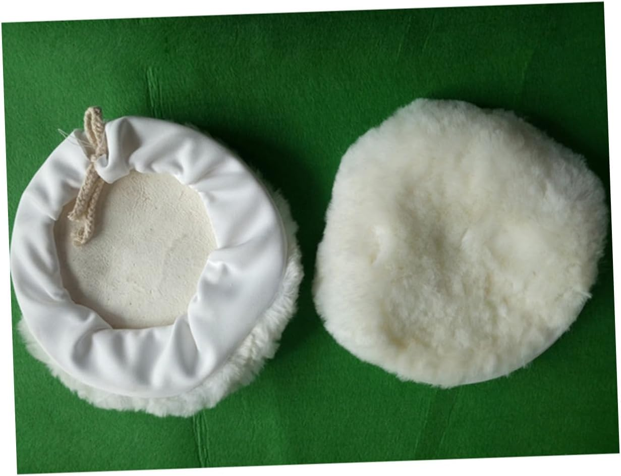 VALICLUD 3 Piece 7 Inch Wool Buffing Pad Set for Car Polishing and Compound Cutting, Hook and Loop Attachment, Automotive Body Repair Buffing Polishing Equipment image number 2