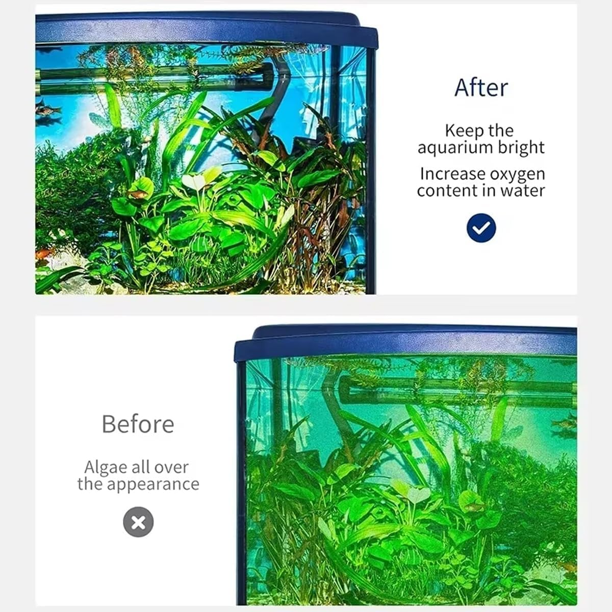 AIMALL 304SS Aquarium Stainless Steel Algae Scraper Blade Fish Tank Glass Cleaner, Silver, Extendable Handle, Corner Cleaning Design, Includes 10 Replacement Blades image number 1